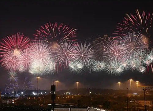 张家口焰火晚会